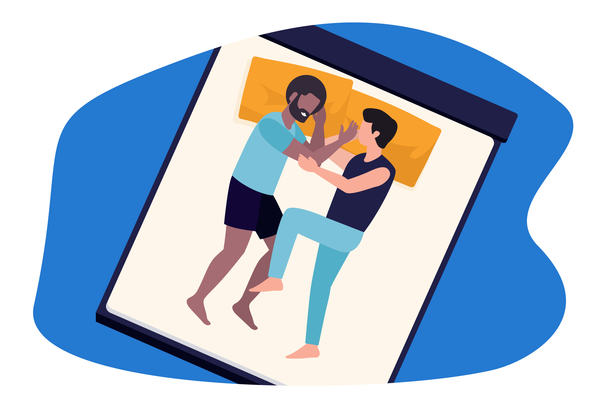 position sommeil couple face a face